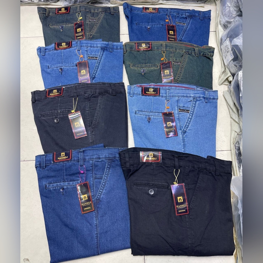 Relaxed Fit Blue and Black Jeans